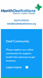 Mobile Screenshot of healthdeafinitions.org